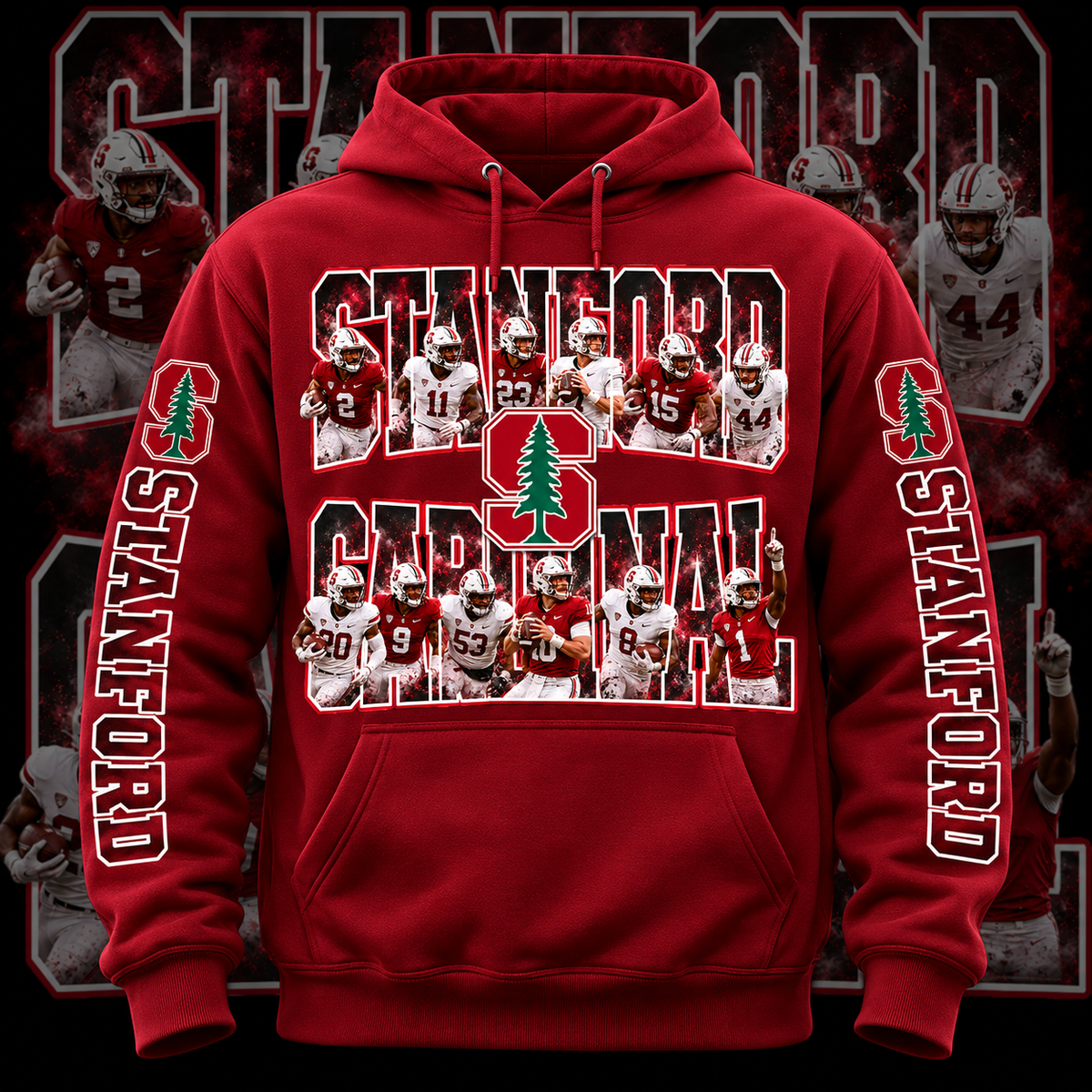 COLLEGE FB HOODIE W/ SLEEVE PRINT COLLECTION