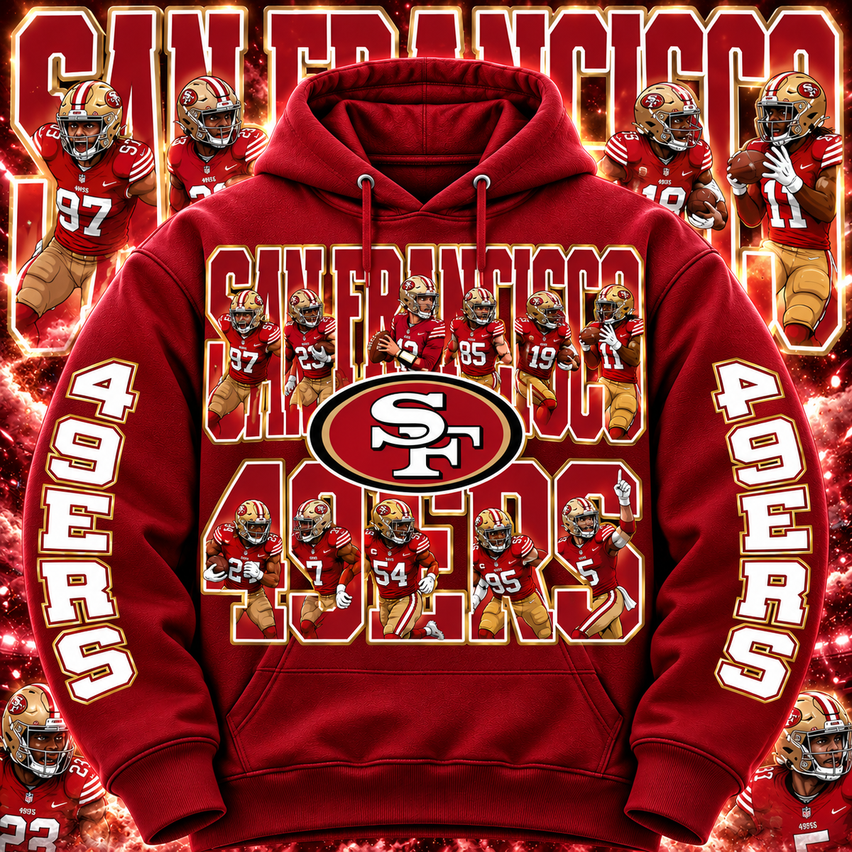 PRO FBALL HOODIE COLLECTION W/ SLEEVE PRINT GROUP 2
