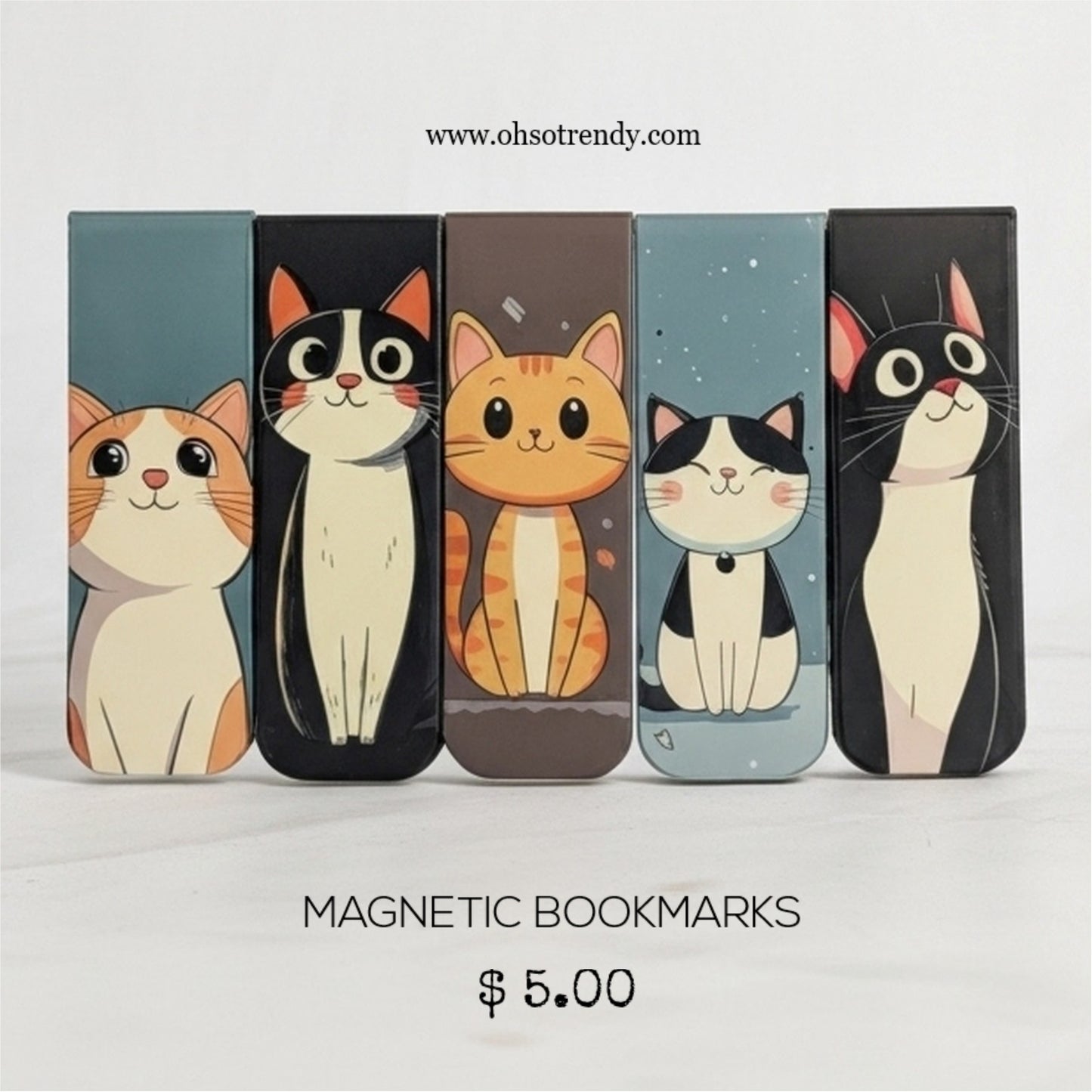 CAT MAGNETIC BOOKMARKS