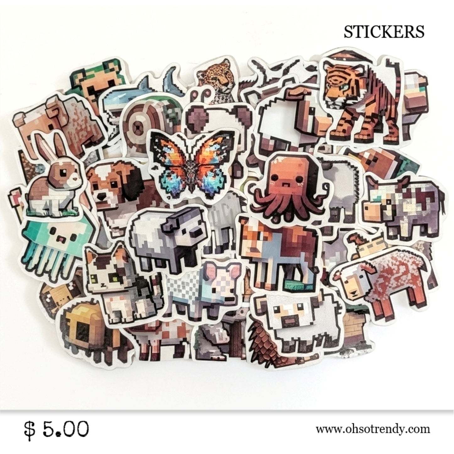 PIXEL ANIMAL STICKERS