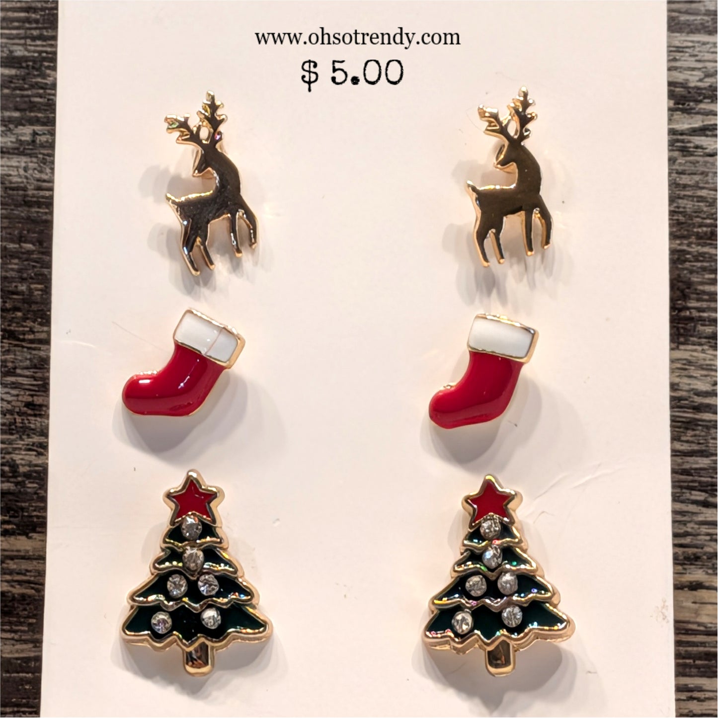 3 PAIR OF HOLIDAY EARRINGS