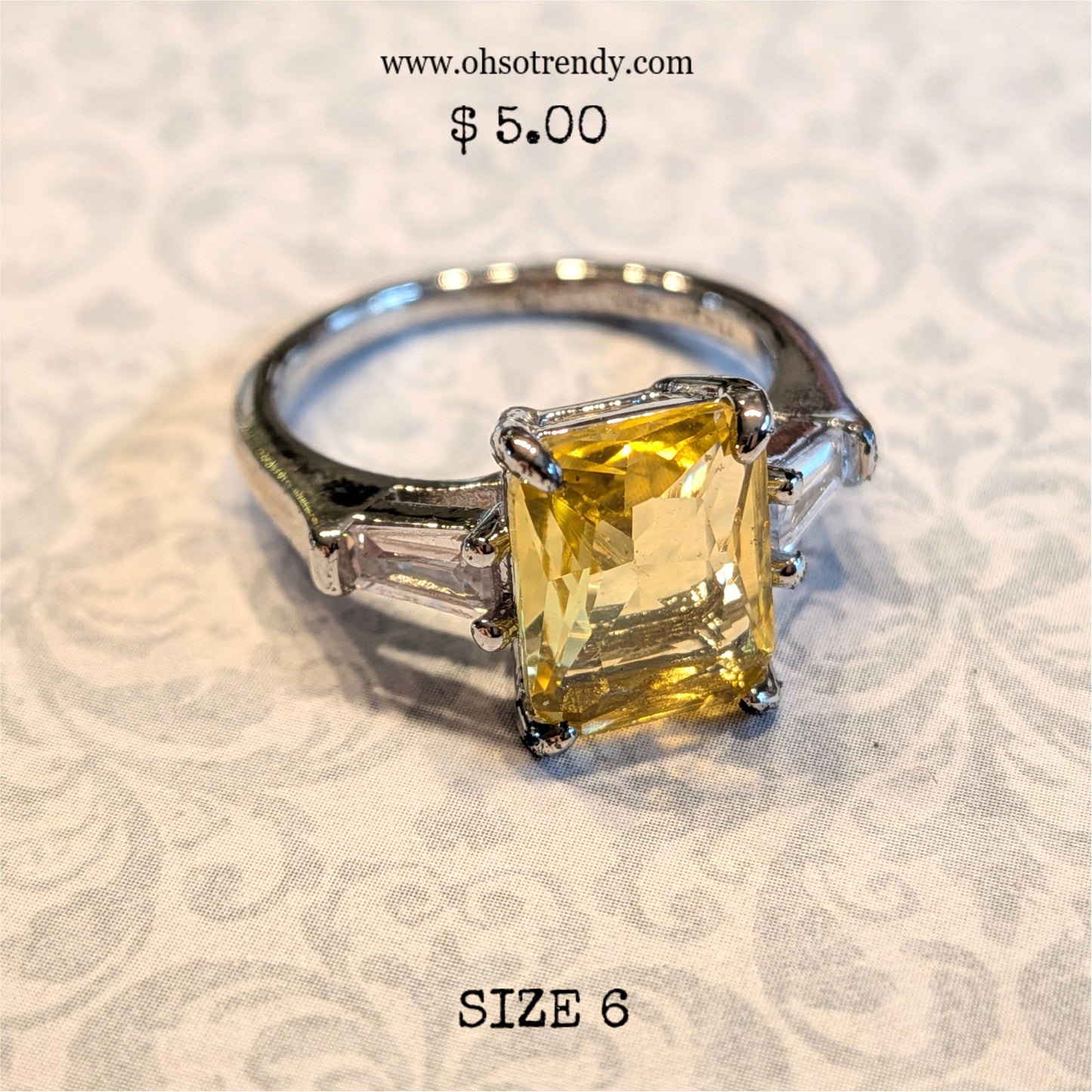 YELLOW ZIRCON RING