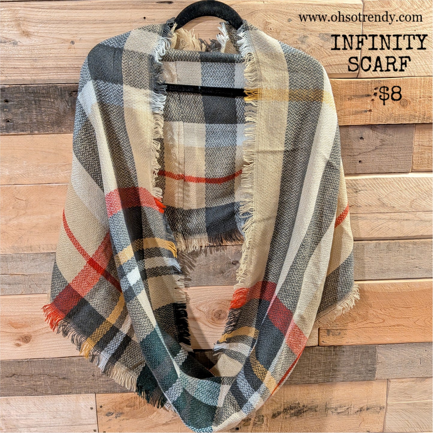 PLAID INFINITY SCARF