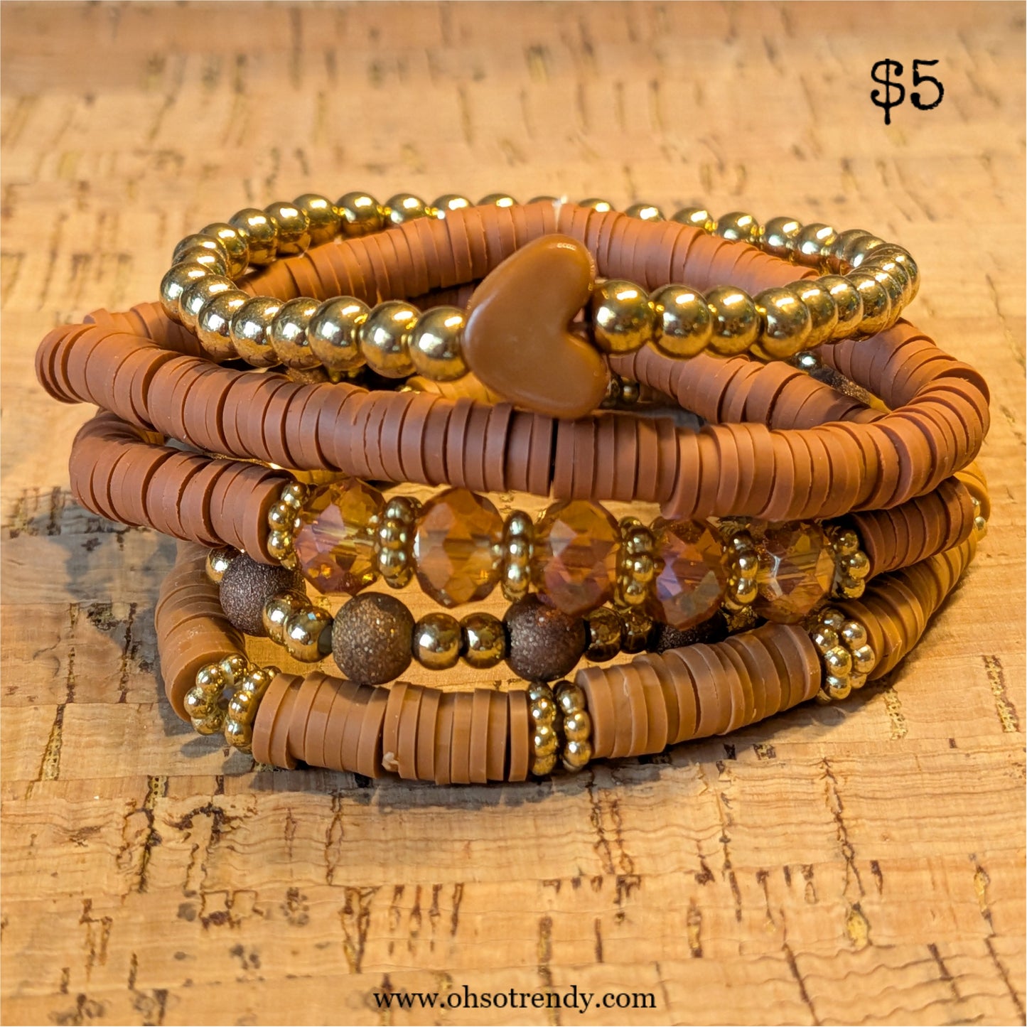 STACKABLE BRACELET SET - HEART
