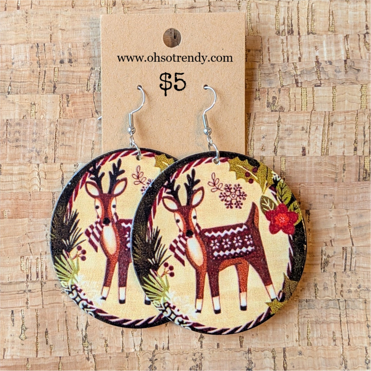 DEER EARRINGS - HOLIDAY