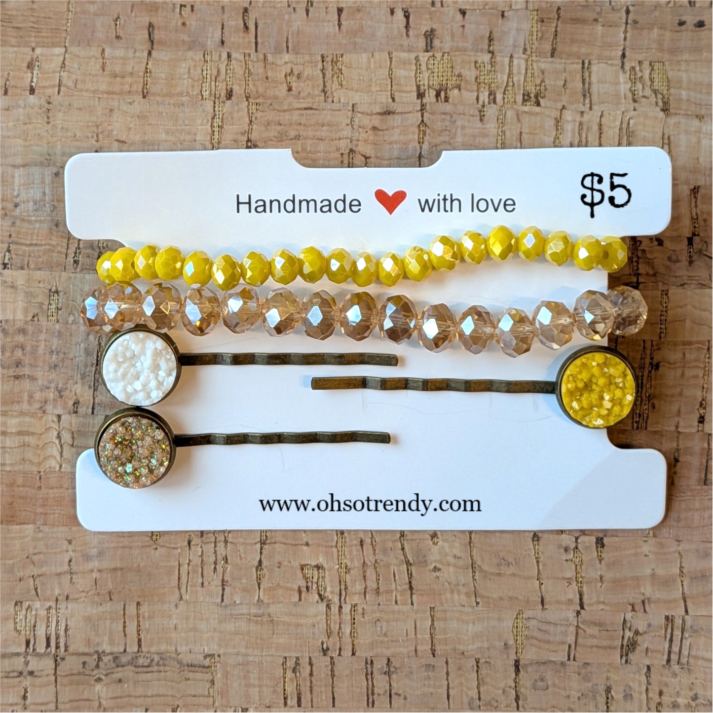 HAIR CLIPS AND BRACELET SET