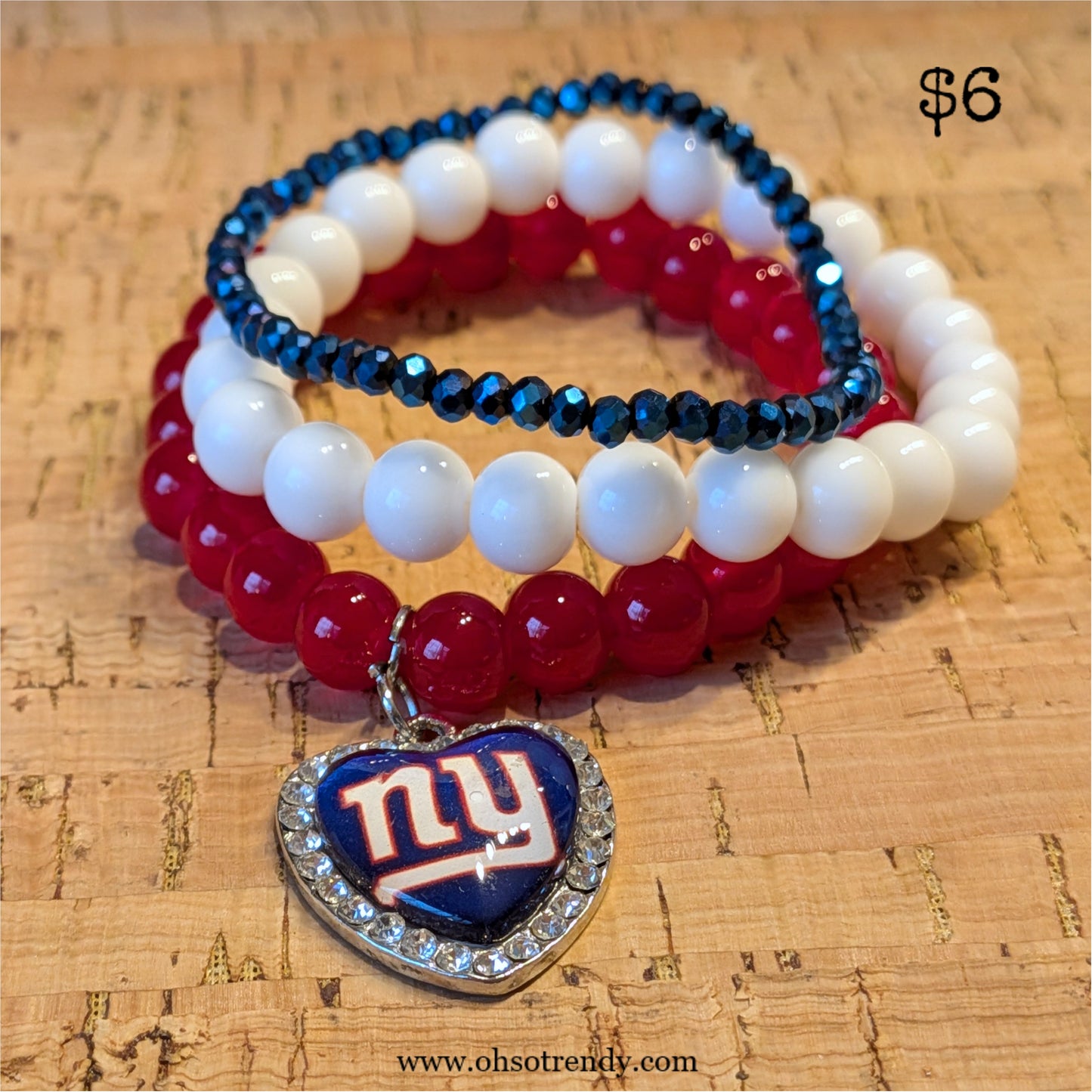 NFL BRACELET SET - NEW YORK GIANTS