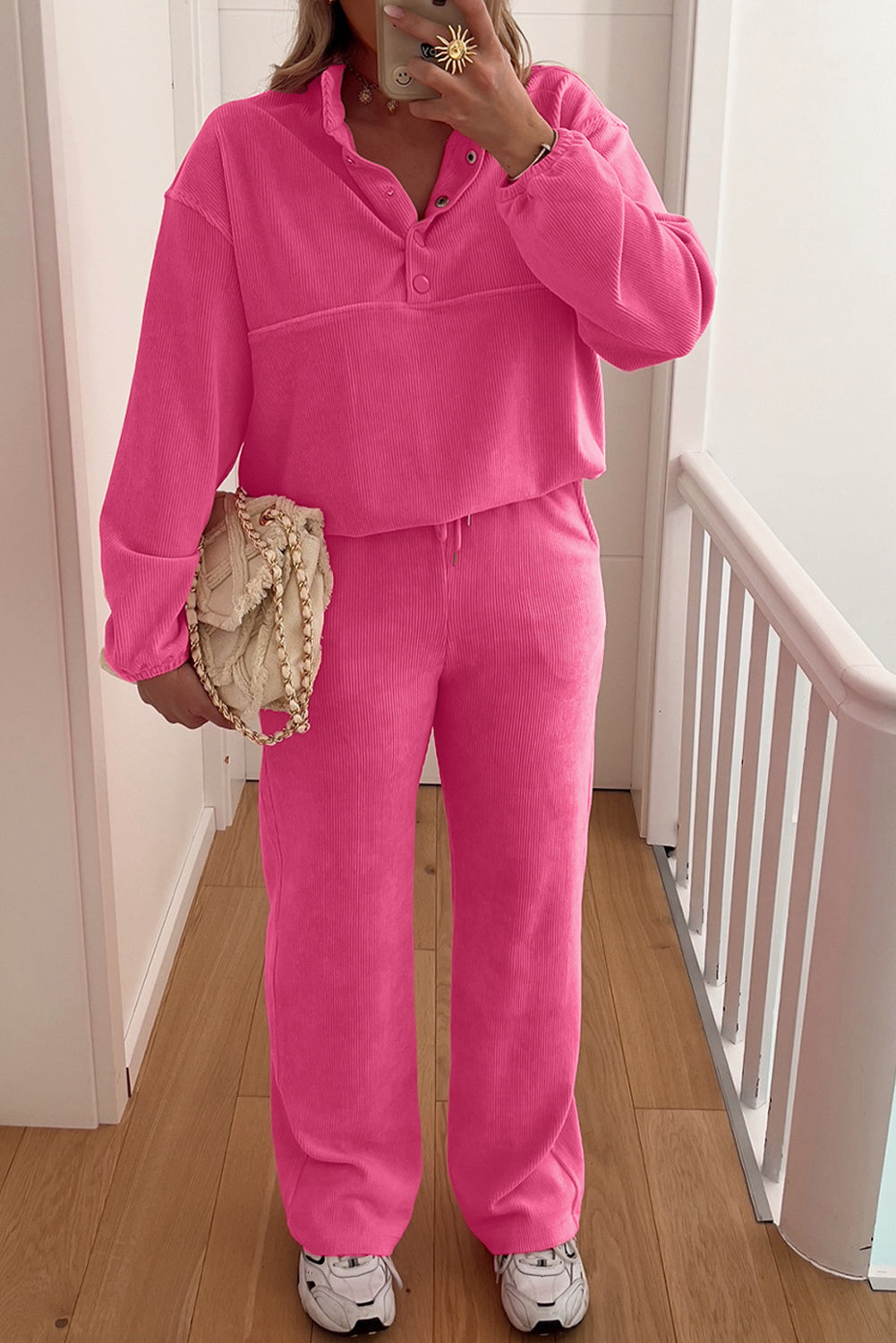 Pink Pullover Corduroy Set RTS