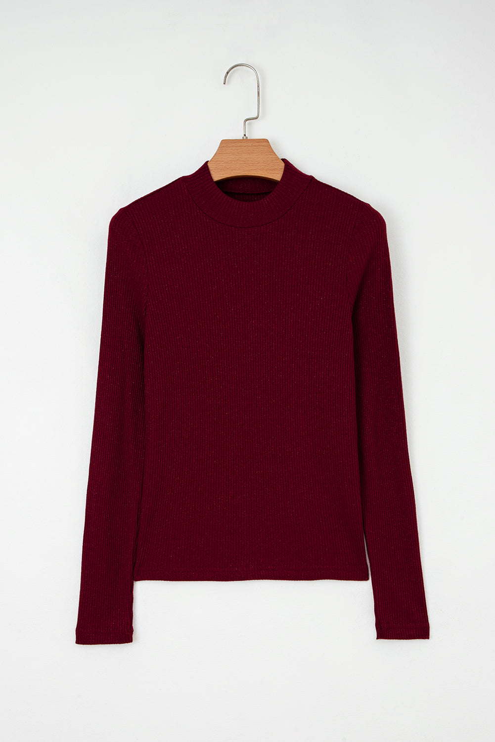 Red Ribbed Slim Top September.