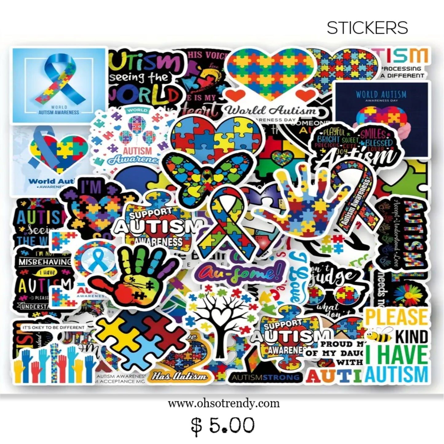 AUTISM AWARENESS STICKERS