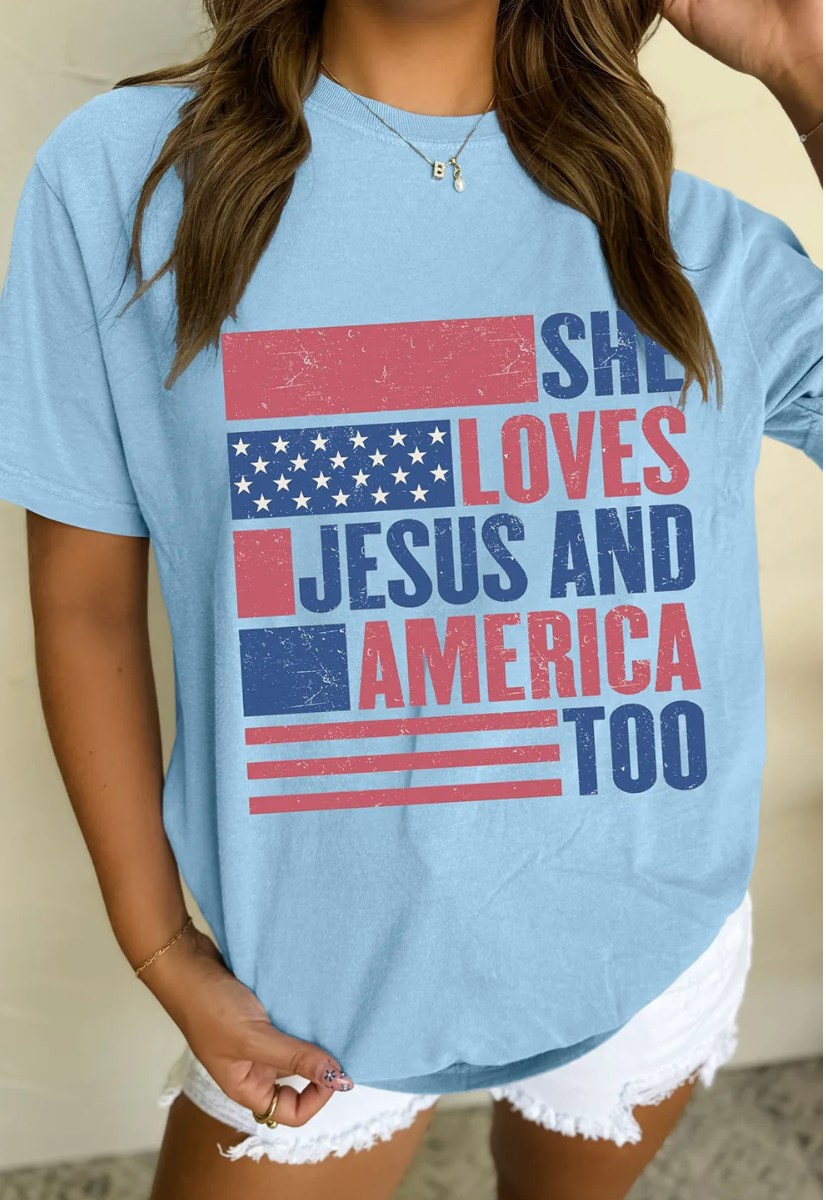 She Loves Jesus And America Too Shirt