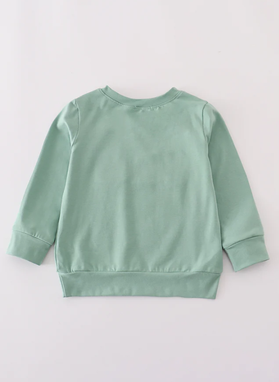 SAGE PUMPKIN EMBROIDERED TOP