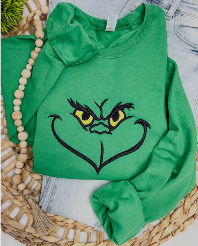 EMBROIDERED GRINCH SHIRT