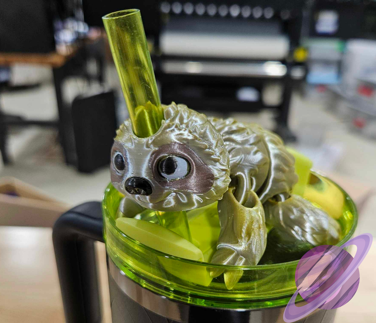SLOTH-3D PRINTED STRAW BUDDY