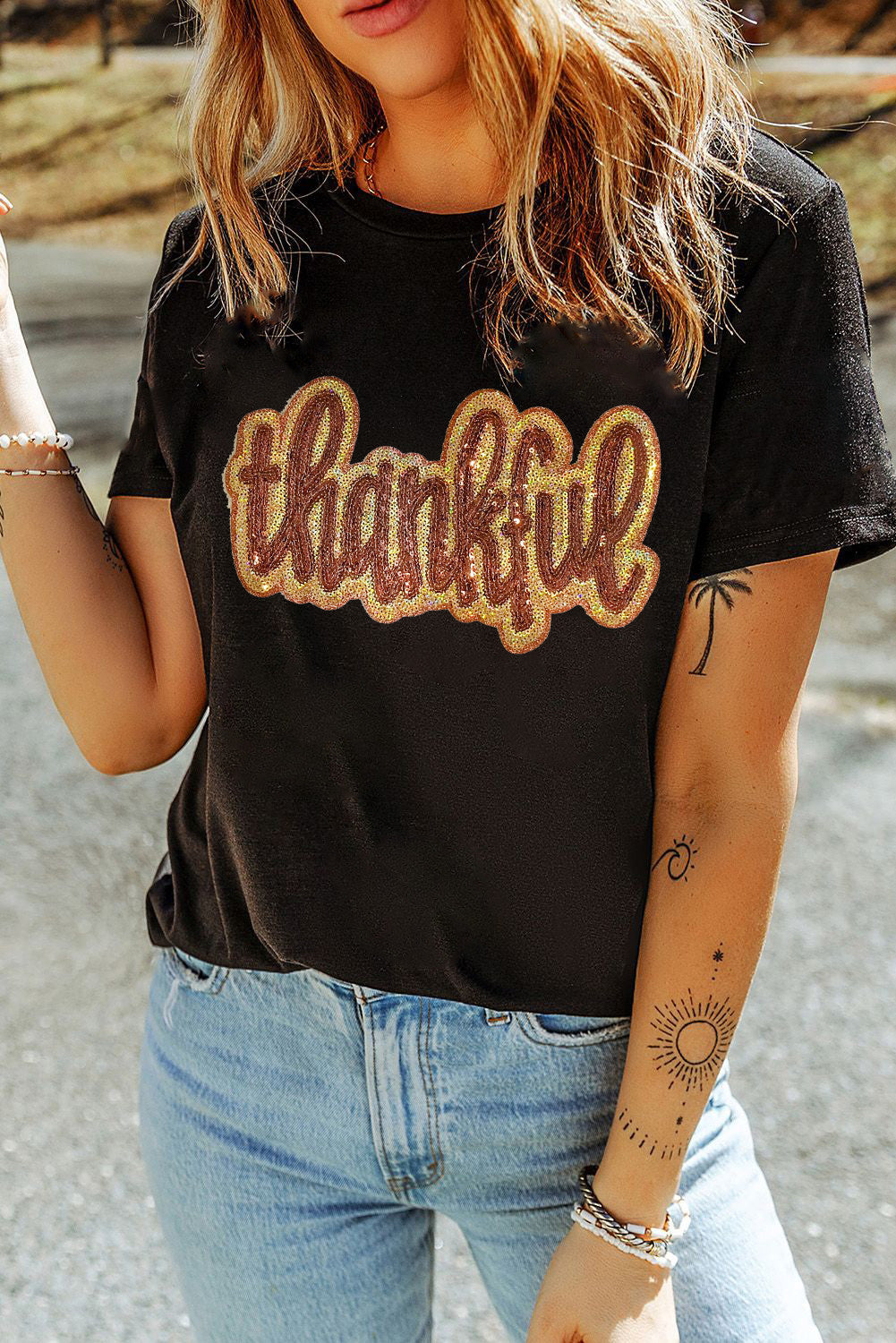 Thankful Sequin Top FB