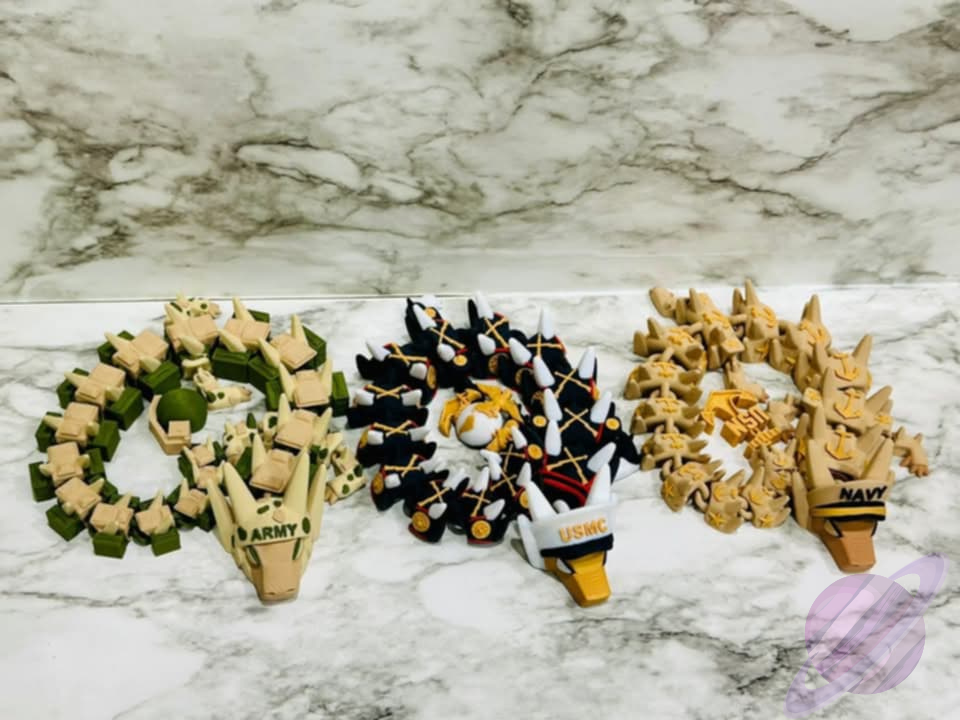 USAF AIR FORCE 3D PRINTED ARTICULATED DRAGON