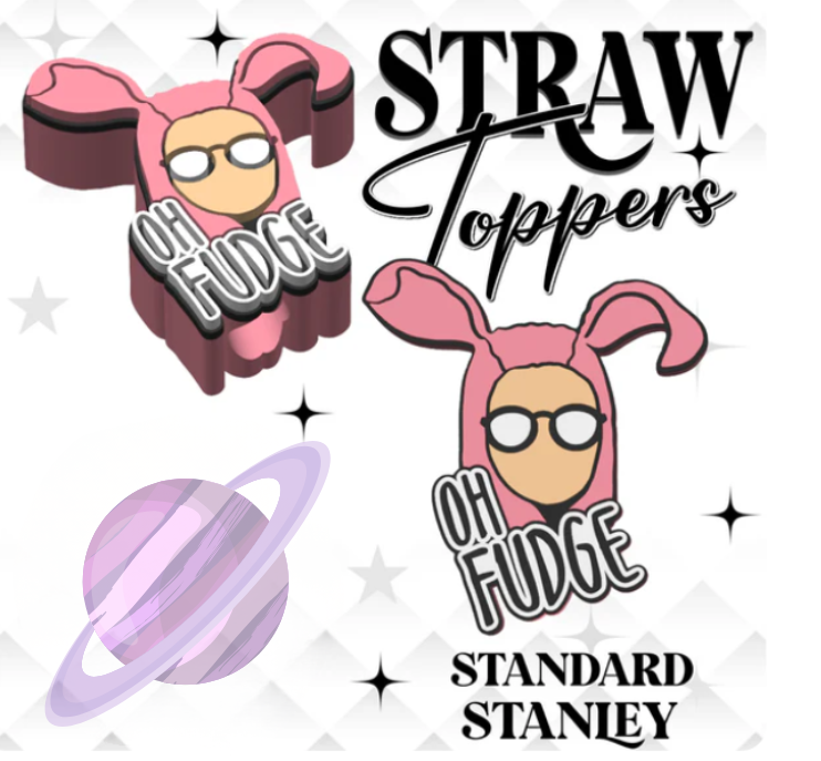 FUDGE- 3D PRINTED STRAW CHARM