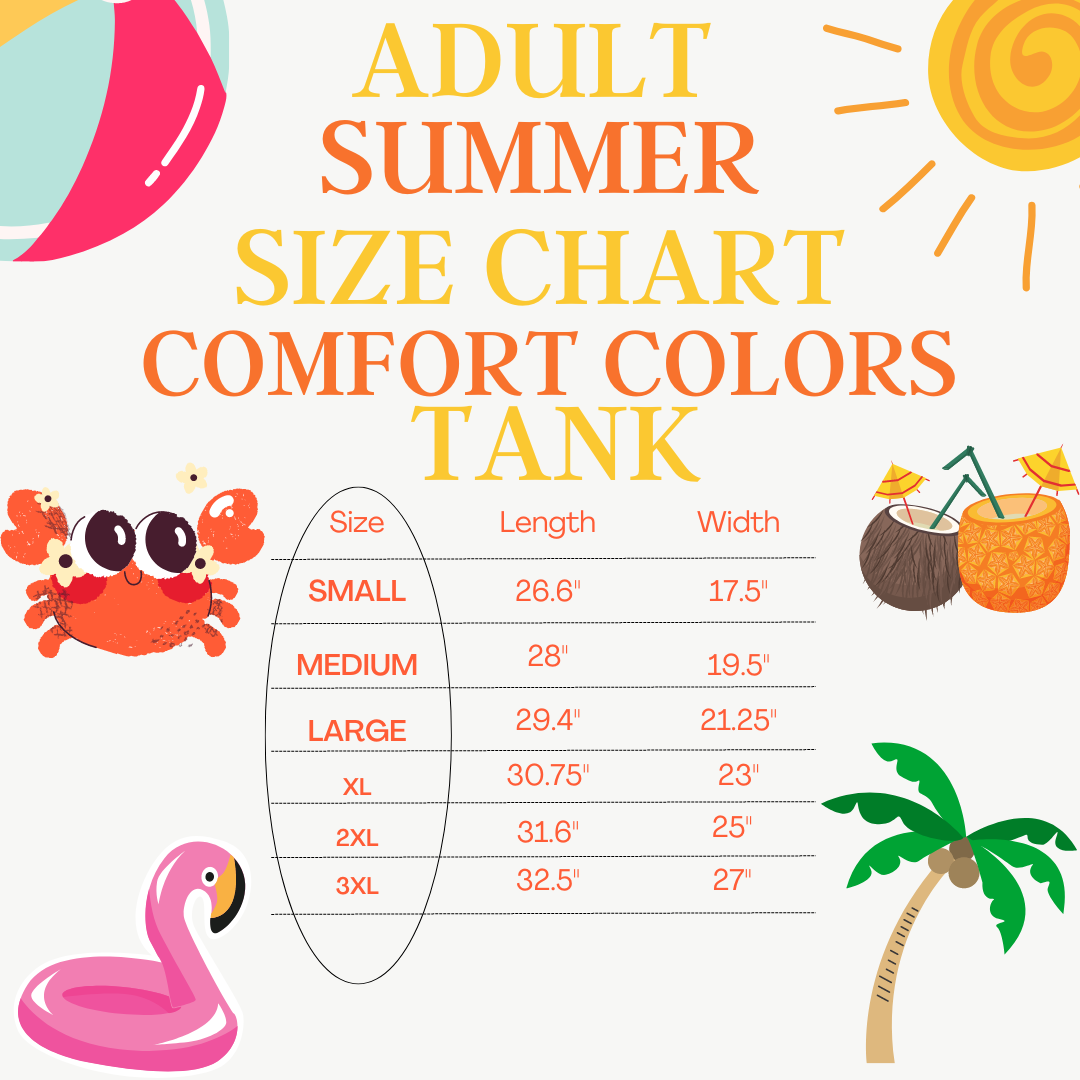 Floral Comfort Colors Tank Top