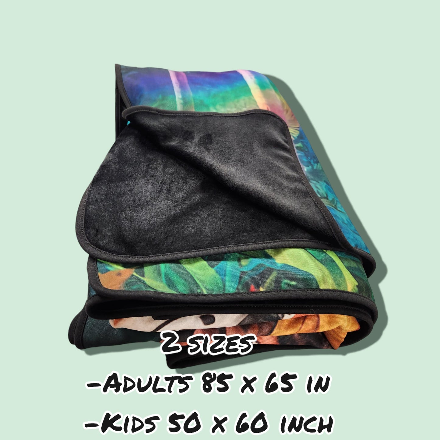 NBC PATCHES - SOFT BLACK FLEECE THROW BLANKET