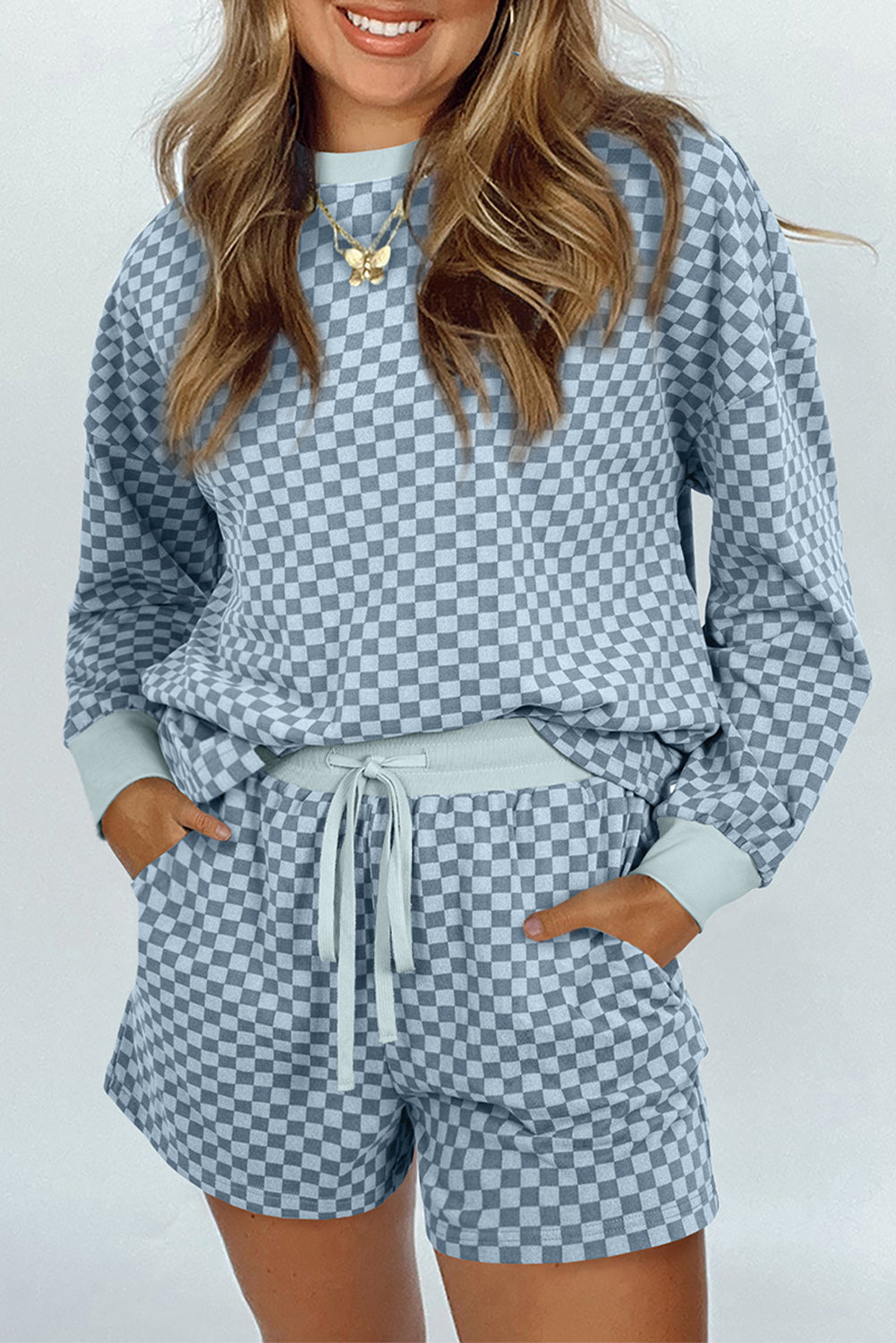 Checkered Pullover Set *multiple colors* FB