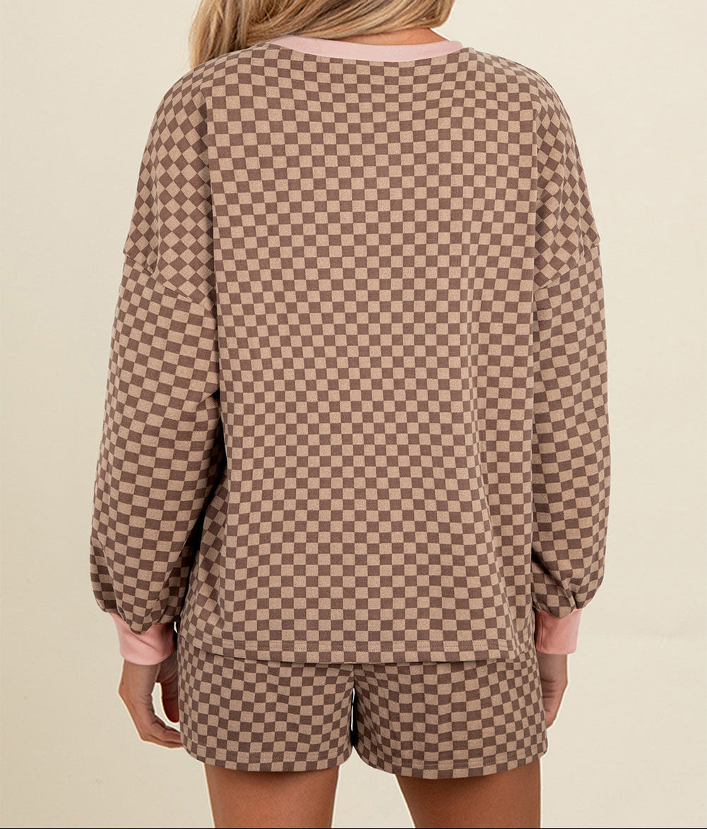 Checkered Pullover Set *multiple colors* FB