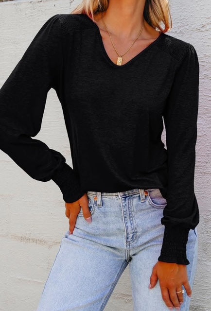Shirred Shoulder Blouse FB