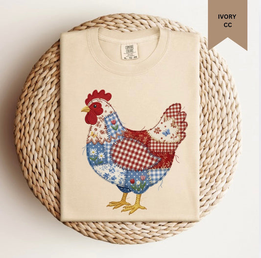 American Patchwork Chicken Tee.