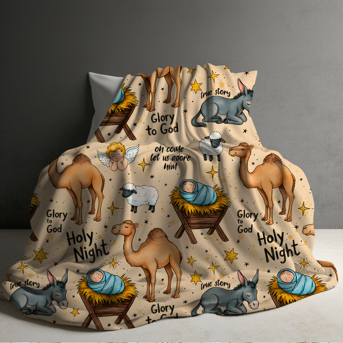 Blanket Christmas #31 - Religious Jesus In The Manger - PREORDER