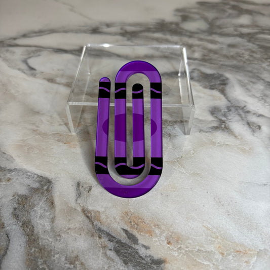 Jumbo Paperclip - Purple Crayon - PREORDER