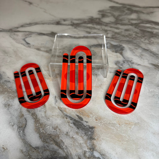 Jumbo Paperclip - Red Crayon - PREORDER