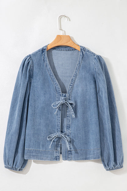 Tied Front Denim Top RTS