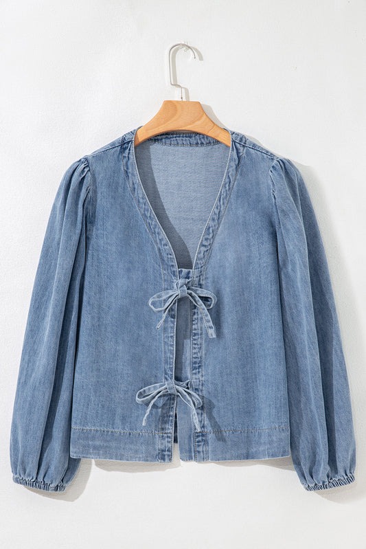 Tied Front Denim Top RTS