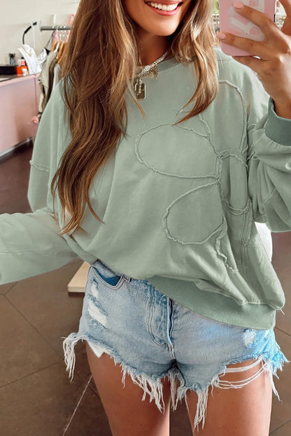 Raw Edge Flower Top RTS