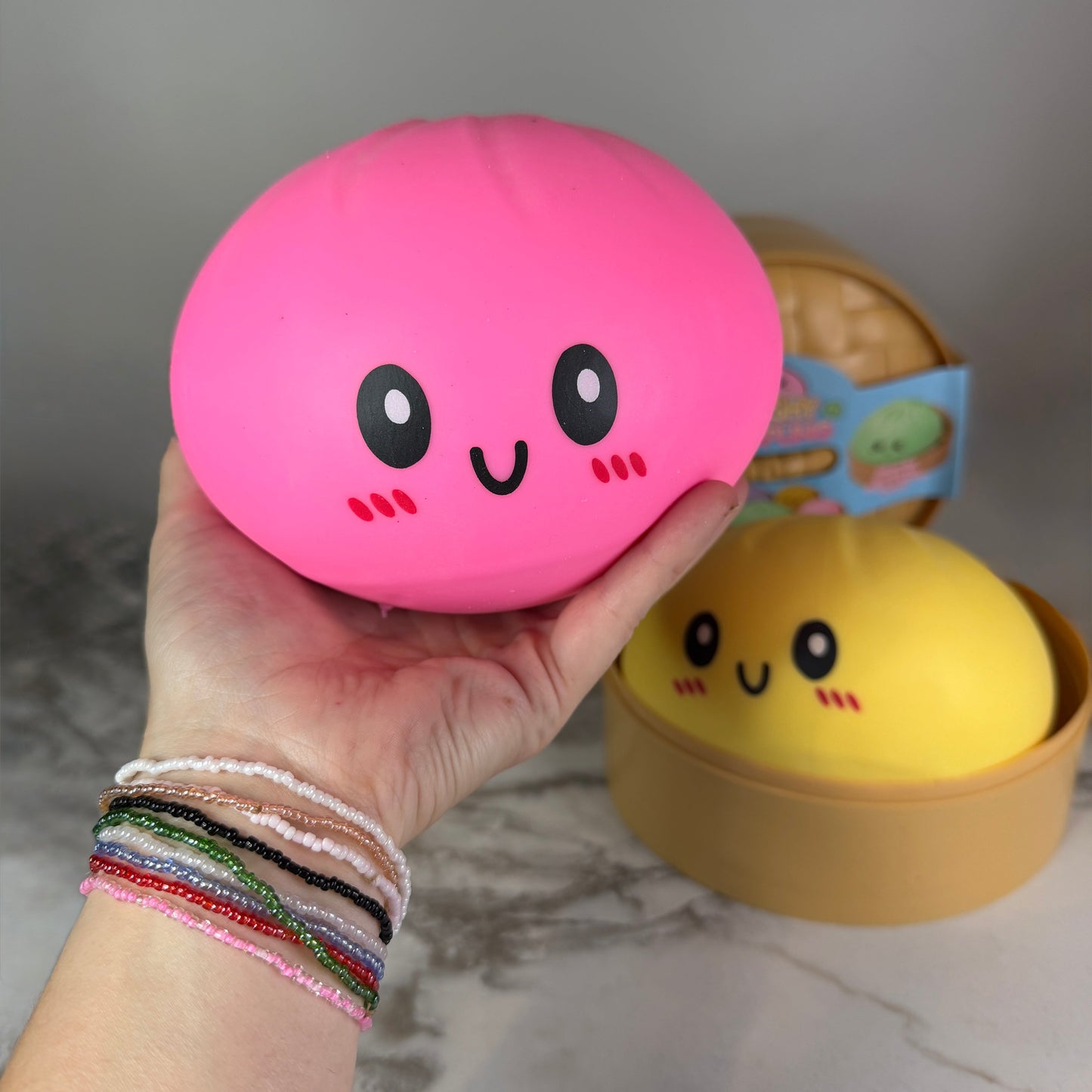 Squishy Toy - XL Jumbo Dumpling, Quick Squeeze Solid