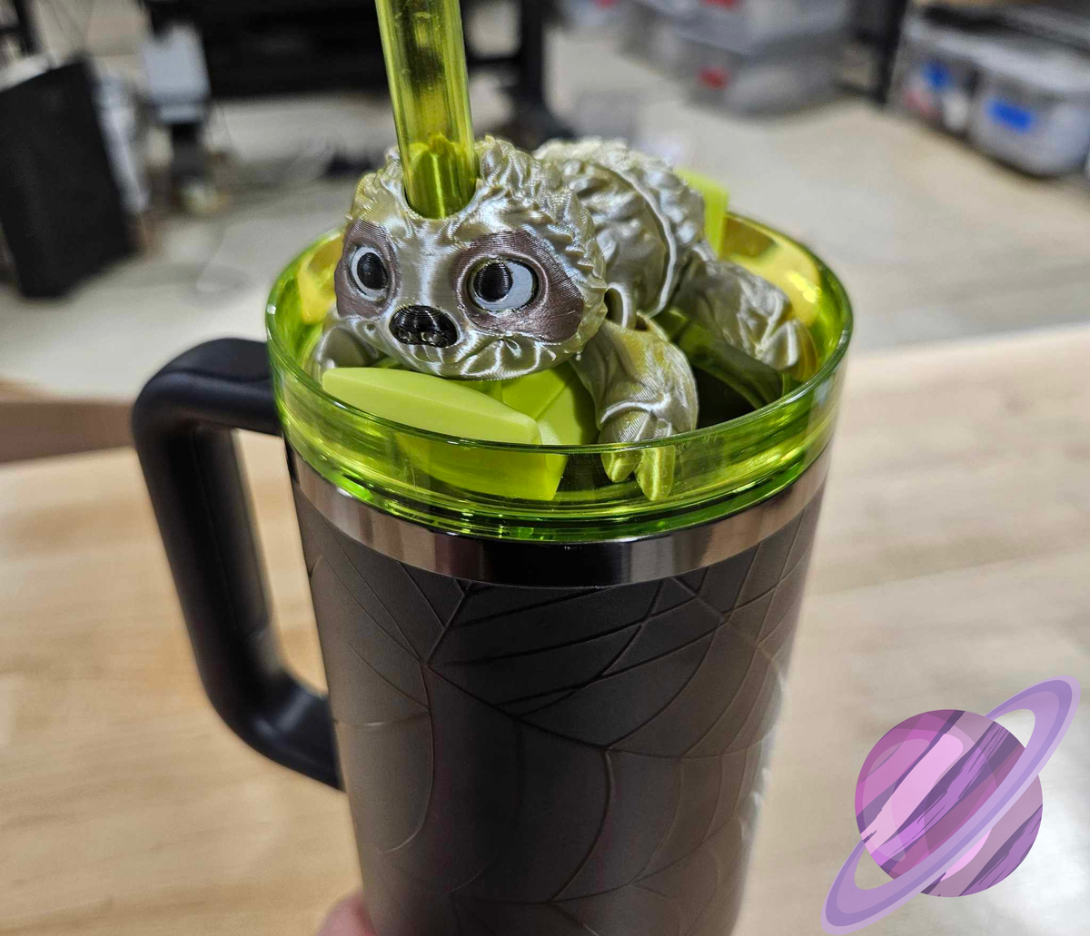 SLOTH-3D PRINTED STRAW BUDDY