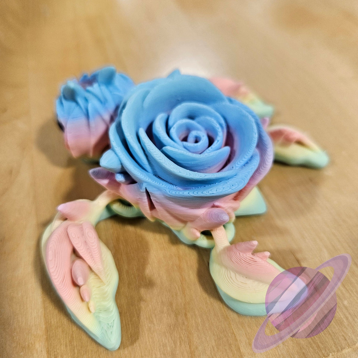 PASTEL ROSE TURTLE-3D PRINTED STRAW BUDDY