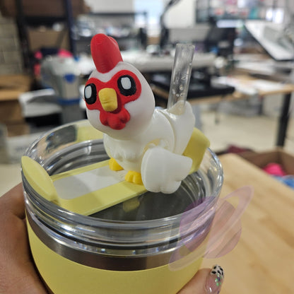 HEN CHICKEN-3D PRINTED STRAW BUDDY