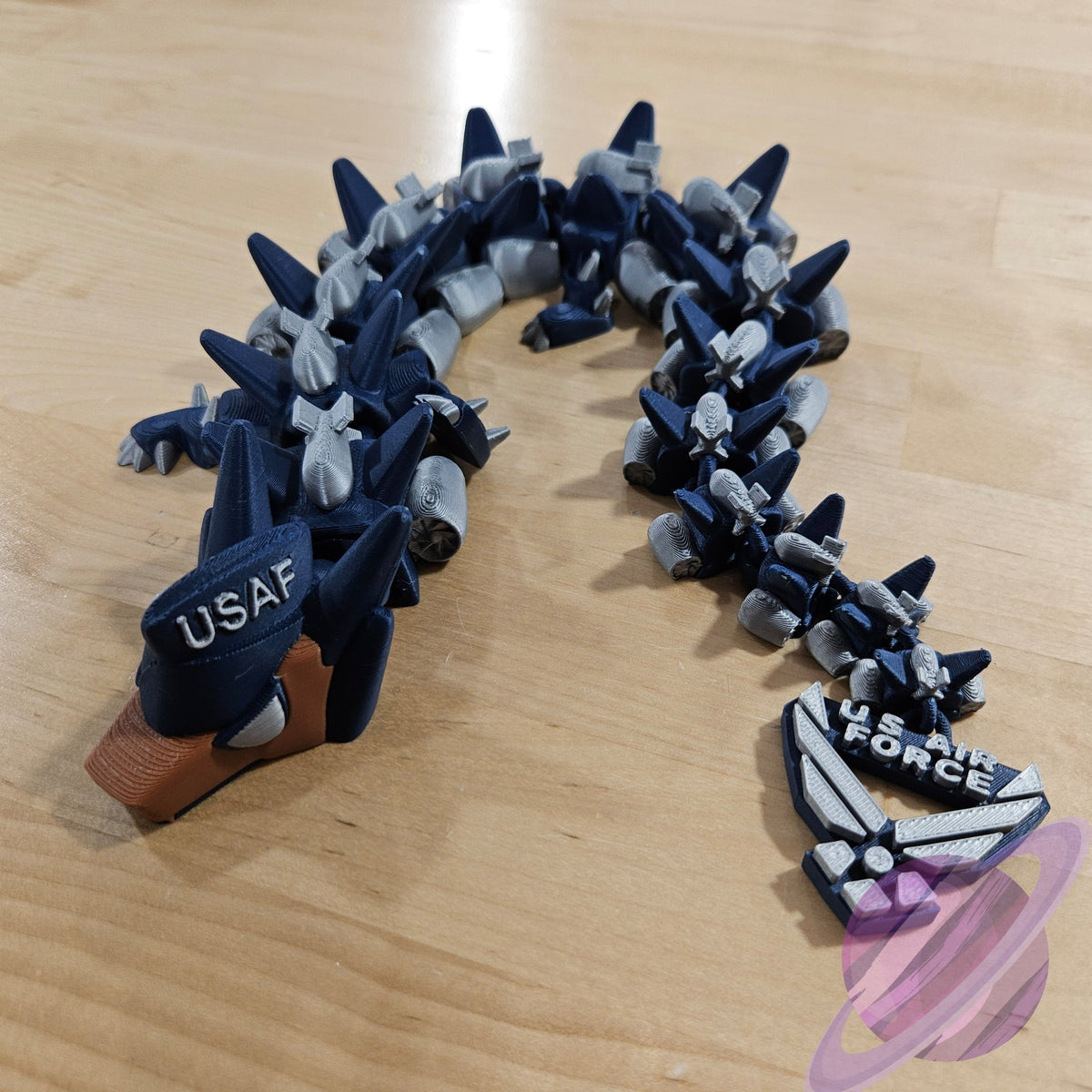USAF AIR FORCE 3D PRINTED ARTICULATED DRAGON