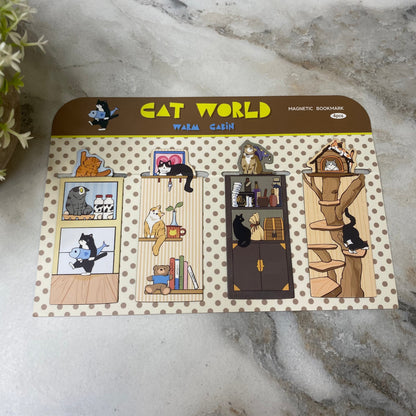 Bookmark - Magnetic, Cat World Cabin