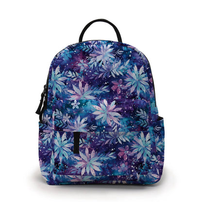 Mini Backpack - Christmas Blue Purple Snowflake