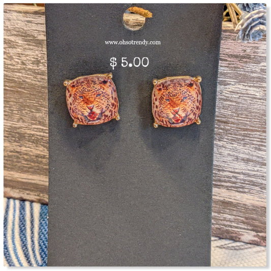 CHEETAH EARRINGS
