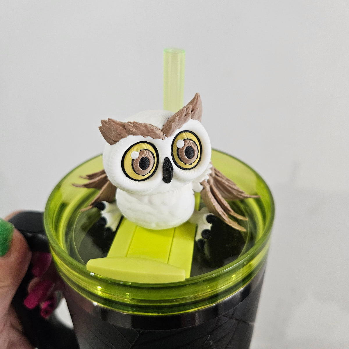 HOOT OWL-3D PRINTED STRAW BUDDY