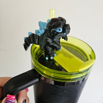 MONSTER KING-3D PRINTED STRAW BUDDY-GLOW IN THE DARK