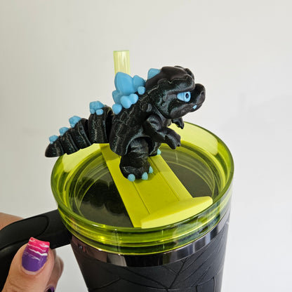 MONSTER KING-3D PRINTED STRAW BUDDY-GLOW IN THE DARK