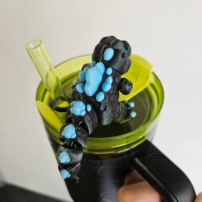 MONSTER KING-3D PRINTED STRAW BUDDY-GLOW IN THE DARK