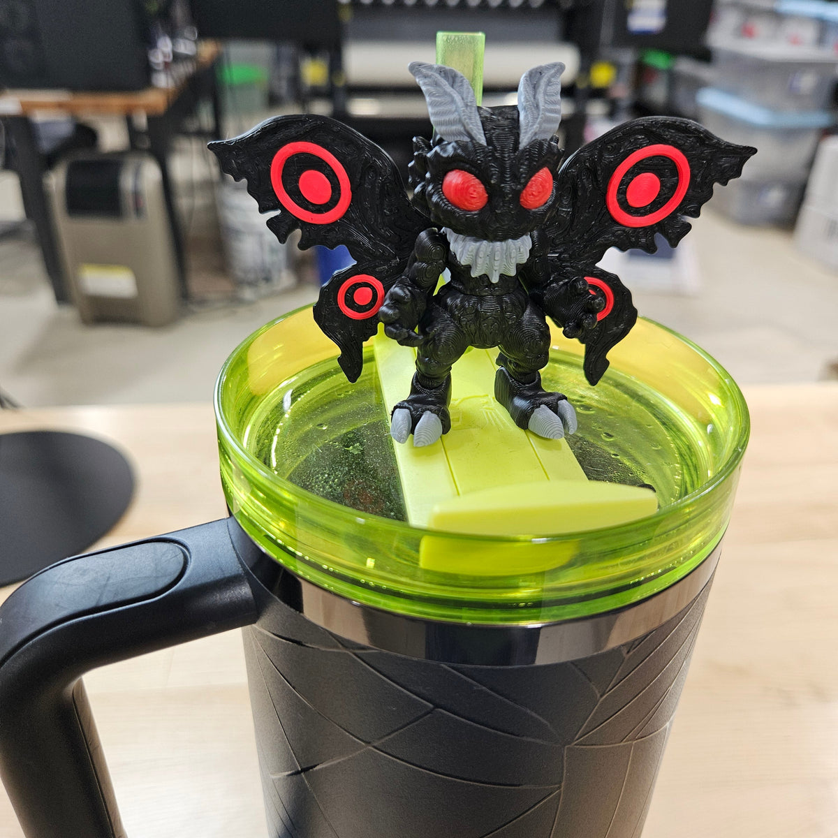 MOTH MAN-3D PRINTED STRAW BUDDY