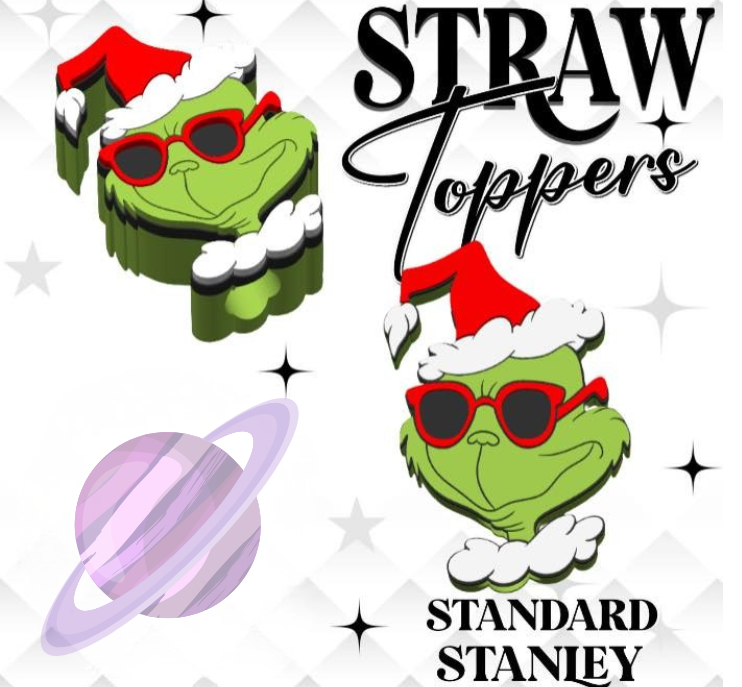 MEAN GREEN- 3D PRINTED STRAW CHARM
