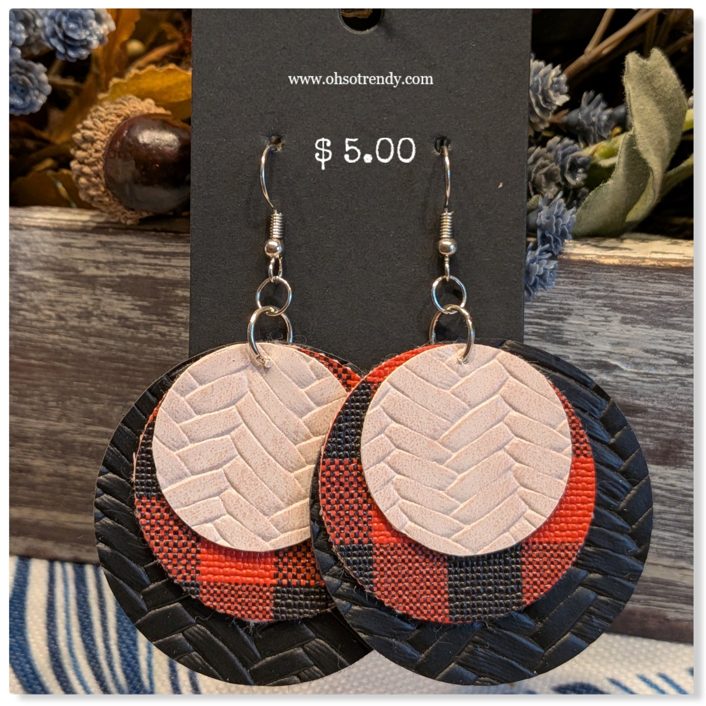 PLAID EARRINGS