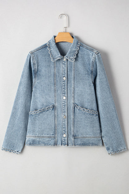 Scallop Pocket Denim Jacket August.