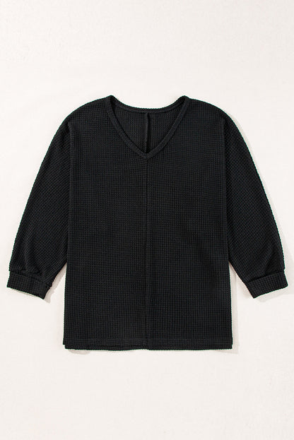 Waffle Knit Loose Fit Top RTS